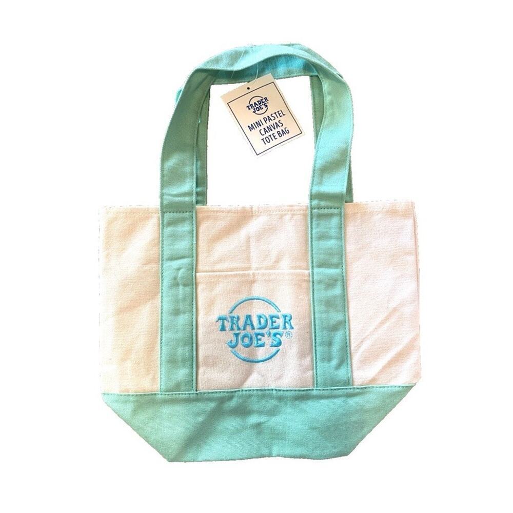 Trader Joes Blue Pastel Limited Edition Spring -easter Totes New With Tags